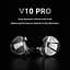Наушники TRN V10 PRO 2DD+2BA с усовершенствованной конструкцией съемного кабеля (серебристые, без микрофона) - миниатюра 7