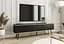 Тумба под телевизор Perfect Home Оро/Oro 3-дверная с черными ножками RTV175 Черный (PFH-091339) - миниатюра 1