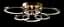 Люстра стельова LED Splendid Ray LT98120/3+3, 160W, золота, сучасний стиль з пультом - мініатюра 1