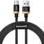 Кабель Baseus HW Flash Cable USB to Type-C 5A 2m CATZH-BV1 Black-Gold - мініатюра 1