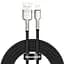 Кабель Baseus Lightning Cafule Series Metal Data Cable 2 метра 2.4A (CALJK-B01) чорний - мініатюра 1
