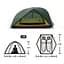 Палатка сверхлегкая двухместная Star-River 2 Updated Naturehike (NH17T012-T, 210T) с футпринтом - темно-зеленый, Темно-зеленый, Зеленый - миниатюра 4