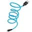 USB Cable Hoco X21 Silicone MicroUSB Black/Blue 1m - мініатюра 2
