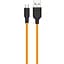 USB Cable Hoco X21 Silicone MicroUSB Black/Orange 1m - мініатюра 1