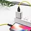USB Cable Hoco X21 Plus Fluorescent Lightning Yellow 1m - мініатюра 2