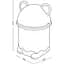 Відро для сміття MBM My Home настільне з кришкою 3.2 л біле (BIN-07 3,2L WHITE) - мініатюра 3