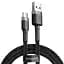 Кабель Baseus cafule Cable USB For Type-C 2A 2m Gray Black (CATKLF-CG1) - мініатюра 1
