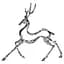 Декоративна фігурка Yiwu Reindeer 30х8х29 см металева статуетка колекційна для дому декор на камін HP-7-9 - мініатюра 3