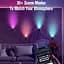 Настінна LED лампа RGB Intelligent wall lamp 6 pcs with Bluetooth European plug with app Black - мініатюра 4