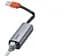Мультипортовий адаптер USB Хаб Baseus Steel Cannon Series USB A Gigabit LAN Adapter CAHUB-AD0G Dark Grey - мініатюра 2