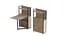 Стіл книжка з етажеркою Практик 1 Ferrum-decor 1200x640x990 Чорний метал ДСП Дуб Сан-Марино 16 мм (FRD-104612) - мініатюра 1
