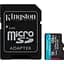 Карта пам'яті Kingston microSD 128GB C10 UHS-I U3 A2 V30 R200MB/s + SD - мініатюра 1