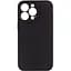 Чохол Silicone Case із захистом камери Full Apple iPhone 15 Pro Max Black - мініатюра 1