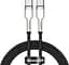 Кабель Baseus Cafule Series Metal Data Cable Type-C to Type-C 100W 2m CATJK-D01 Black - мініатюра 1