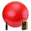 М'яч для фітнесу (фітбол) Cornix 55 см масажний Anti-Burst Red XR-0470 - мініатюра 1