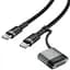 Дата кабель Acefast C22-05 2in1 Type-C to Type-C 240W/MAG3 140W (1.2m) Black - мініатюра 1