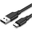 Дата кабель USB 2.0 AM to Type-C 3.0m 3.0A 18W US287 Black Ugreen (60826) - миниатюра 1