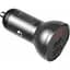 Автомобільний зарядний пристрій Baseus Digital Display Dual USB 4.8A 24W grey (CCBX-0G) - мініатюра 2