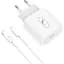 Зарядний пристрій Sky Dolphin SC38T White та кабель Lightning - мініатюра 1