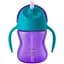 Чашка з трубочкою Philips Avent 9+ міс. 200 мл фіолетова з бірюзовим (SCF796/02) - мініатюра 1