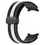 Браслет Cls-line-black для Samsung Galaxy Watch 4 - чорно-білий ширина кріплення 20мм силікон Watchbands (W35-8WB21134651) - мініатюра 4