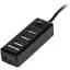 Хаб Usb Maxxter HU2A-4P-AC-03, чорний, Usb 2.0 - 4xUsb 2.0, кабель 1 м, блок живлення - мініатюра 1