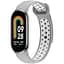 Силіконовий ремінець Sport Xiaomi Mi Band 8 Grey/White - мініатюра 1