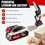 Бездротова бензопила Huini Mini Cordless 6 дюймів з великою літій-іонною батареєю, потужна електрична бензопила з 2 ланцюгами - мініатюра 2