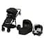 Коляска Lionelo 3 в 1 Mari Tour Black Onyx, черная (LO-MARI TOUR 3IN1 BLACK ONYX) - миниатюра 1