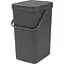 Уцінка. Відро для сміття Brabantia Sort&Go, 16 л, темно-сірий (109966) - мініатюра 1