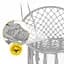 Крісло-гойдалка 4FIZJO Boho Dream 80 см підвісна, плетена Grey (P-5905973404525) - мініатюра 6