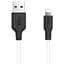 Кабель Hoco X21 Plus Silicone charging cable Lightning 2 м Черный Белый - миниатюра 1