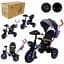 Триколісний велосипед Best trike фіолетовий гумові колеса 12'' і 10'' з гальмом, пультом - мініатюра 1