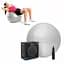 Фитбол Queenfit 65 см серый + насос - миниатюра 4