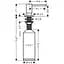 Дозатор кухонний Hansgrohe A41 500 ml врізний хром 40438000, Хром - мініатюра 2
