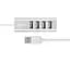 Хаб адаптер Usb Hoco на 4 Usb Line machine HB1 silver 6957531038146 - мініатюра 3