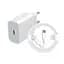 Зарядный адаптер блок на 2 выхода WUW-C193 PD20W+PD20W Charger USB C + USB C white - миниатюра 1