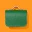 Шкіряний футляр Briefcase для навушників AirPods Pro Green / Orange - мініатюра 3