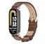 Кожаный ремешок Mijobs для фитнес браслета Xiaomi Smart Band 9 Brown Silver - миниатюра 2