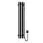 Електрична рушникосушка Navin Levante 210x1200 Sensor права, чорний муар 10-012033-4860, Чорний матовий, Праве, Електронний - мініатюра 1
