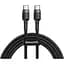 Кабель Baseus Cafule Type-C to Type-C PD 2.0 60W (2m) gray/black (CATKLF-HG1) - мініатюра 1