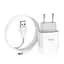 Зарядний пристрій Hoco C72A Glorious (1USB, 2.1А) White + кабель Type-C (6931474713018) - мініатюра 2
