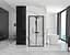 Душова кабіна Rea Rapid Fold 100x90 black пристінна REA-KPL-09917, Чорний матовий, Універсальна, прозрачний, Чорний матовий - мініатюра 4