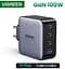 Универсальное портативное быстрое зарядное устройство для Ugreen CD226 GaN 100W 3C1A на 4 USB - миниатюра 7