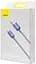 Кабель Baseus Crystal Shine Series Fast Charging Cable USB to Lightning 2.4A 1.2m CAJY000005 Purple - миниатюра 2