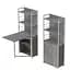 Стіл книжка з етажеркою Практик 2 Ferrum-decor 1555x640x990 Білий метал ДСП Бетон 16 мм (FRD-104638) - мініатюра 1