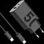 Зарядний блок адаптер 2 порти Motorola 50 W U+C + кабель USB-C (SJMC502) - мініатюра 1