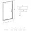 Душові двері Cersanit Zip Pivot 800x190 S154-005, універсальні, прозорий, хром - мініатюра 2