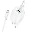 СЗУ Borofone BA93A Lustrous PD20W+QC3.0 (1USB-A/1C) + кабель Type-C to Type-C White - миниатюра 1