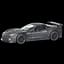 Машинка Uni-fortune Chevrolet Corvette C6.R, 1:32, матовий чорний (554003М) - мініатюра 1